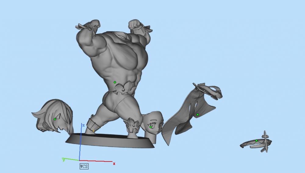 肌肉版派蒙3D打印模型