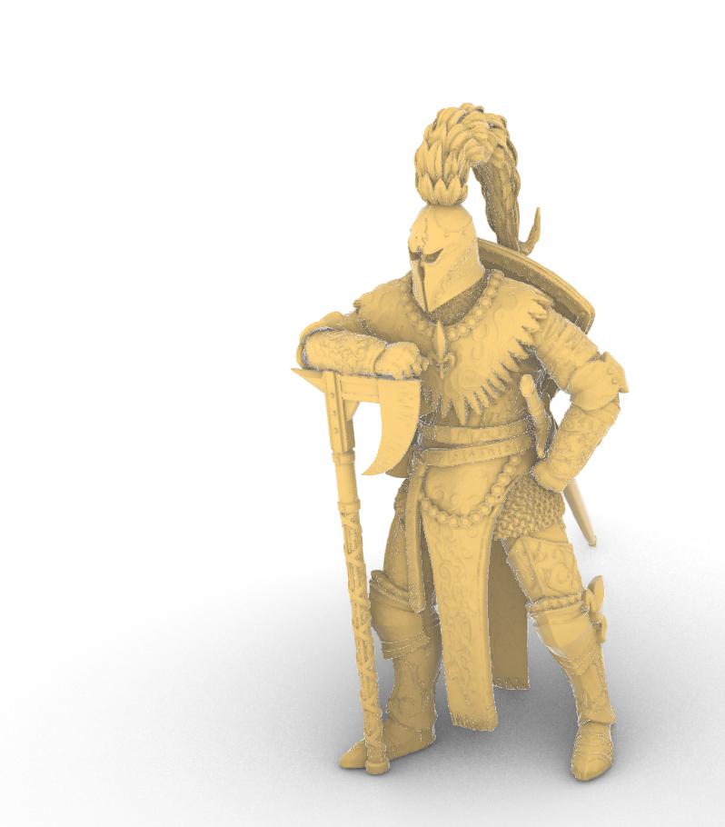 中世纪斧战士3D打印模型