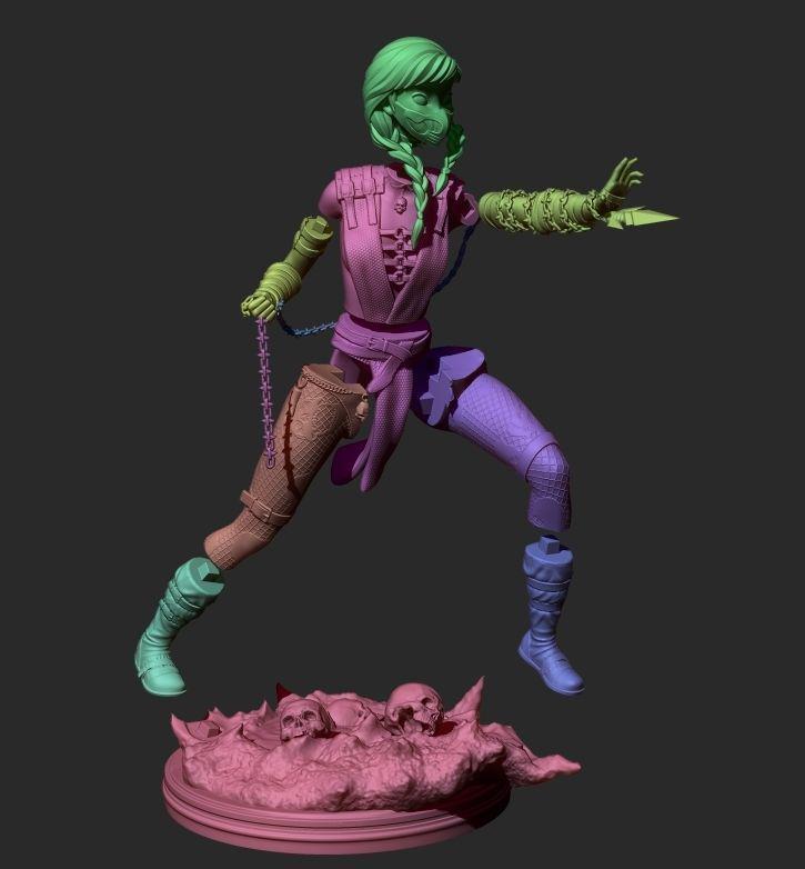 毒蝎版安娜3D打印模型