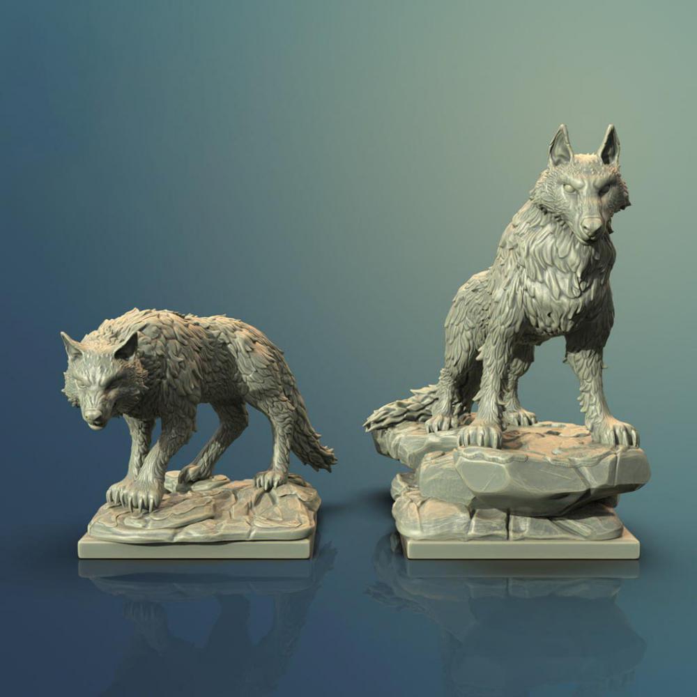 狼3D打印模型