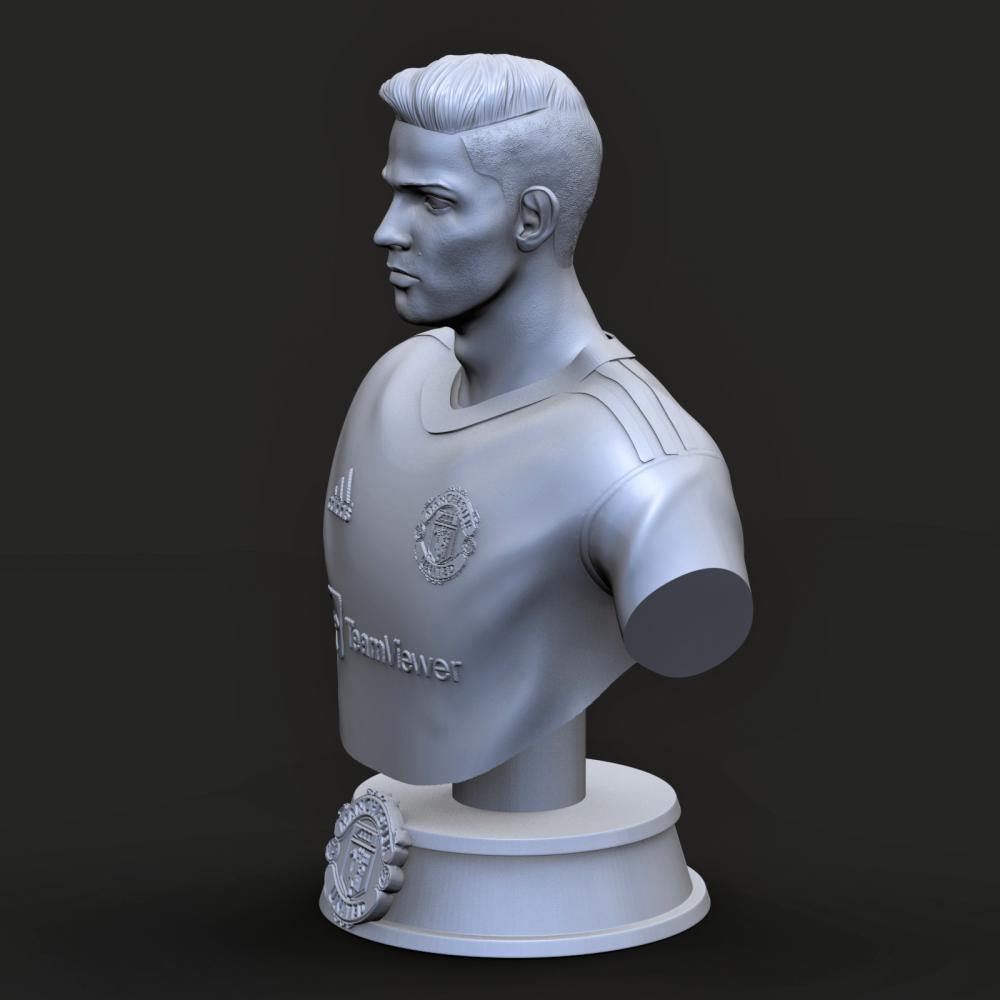 克里斯蒂亚诺·罗纳尔多胸像3D打印模型
