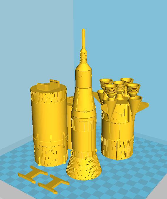 土星五号3D打印模型