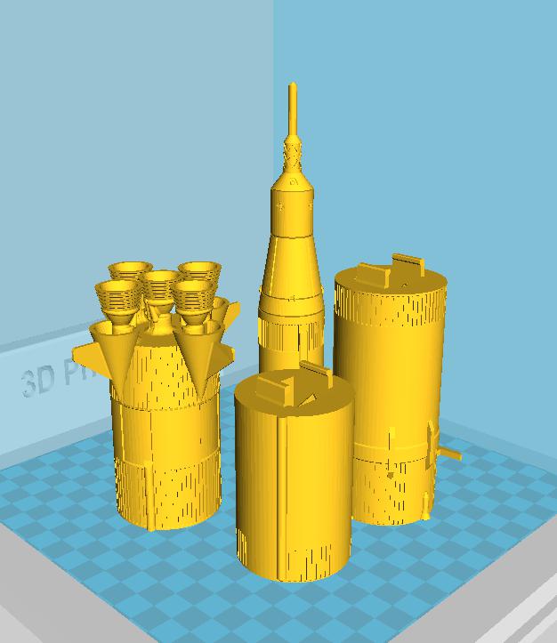 土星五号3D打印模型