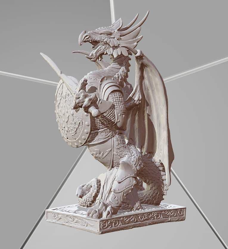 天龙座雕3D打印模型