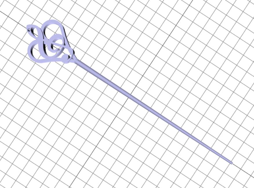 心灵音乐发簪3D打印模型