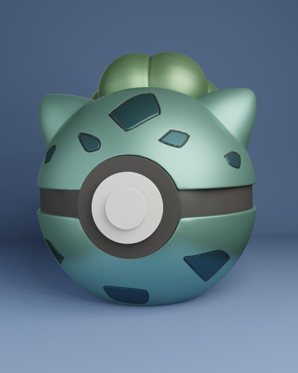 妙蛙种子pokeball3D打印模型