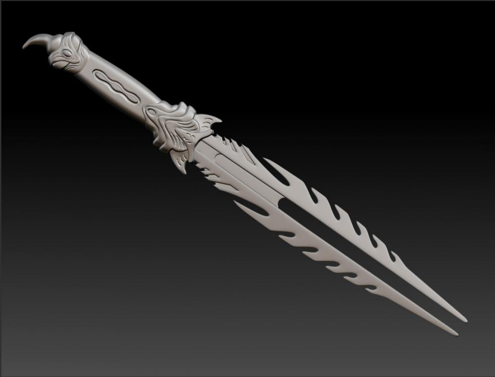 捕食者仪式匕首3D打印模型