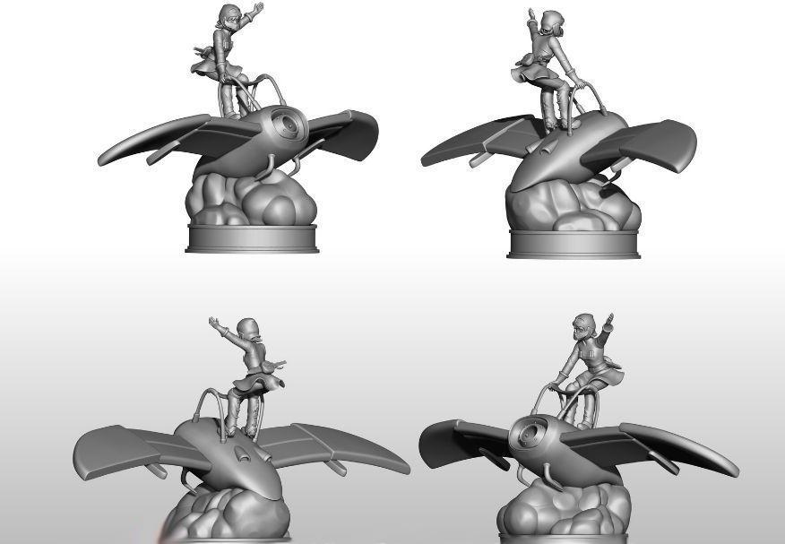 风之谷 娜西卡与滑翔翼3D打印模型