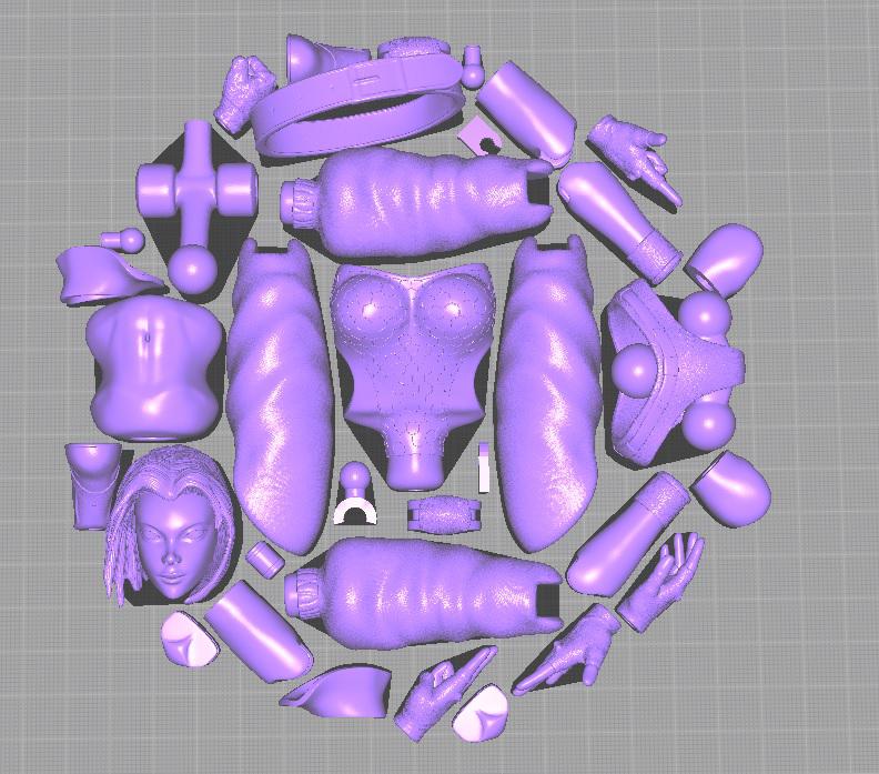 拳皇 布鲁·玛丽 可动3D打印模型