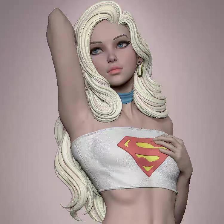 撩发女超人3D打印模型