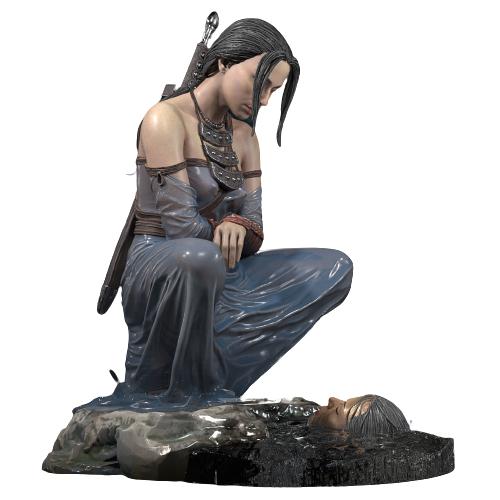 湖畔女战士3D打印模型