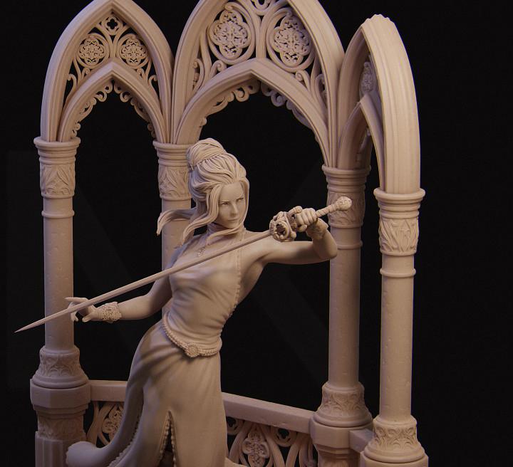月光圆桌剑士 露娜3D打印模型