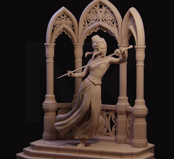 月光圆桌剑士 露娜3D打印模型