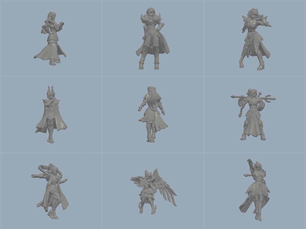 黄金12宫美少女圣者3D打印模型