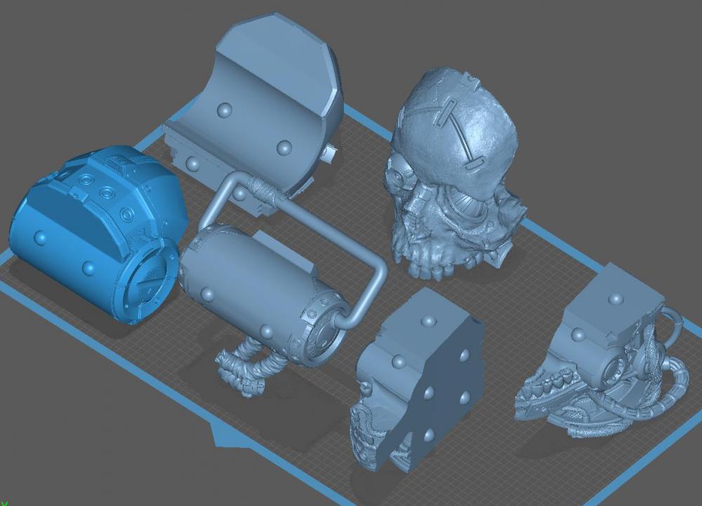 机器人头骨3D打印模型