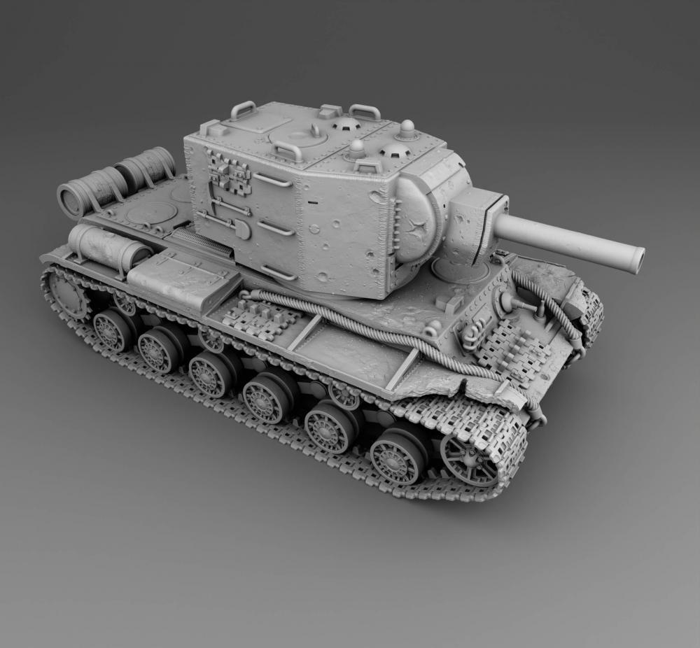 KV-2重型坦克3D打印模型