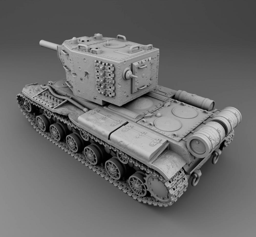 KV-2重型坦克3D打印模型