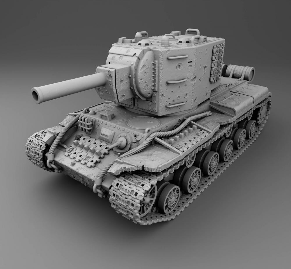 KV-2重型坦克3D打印模型