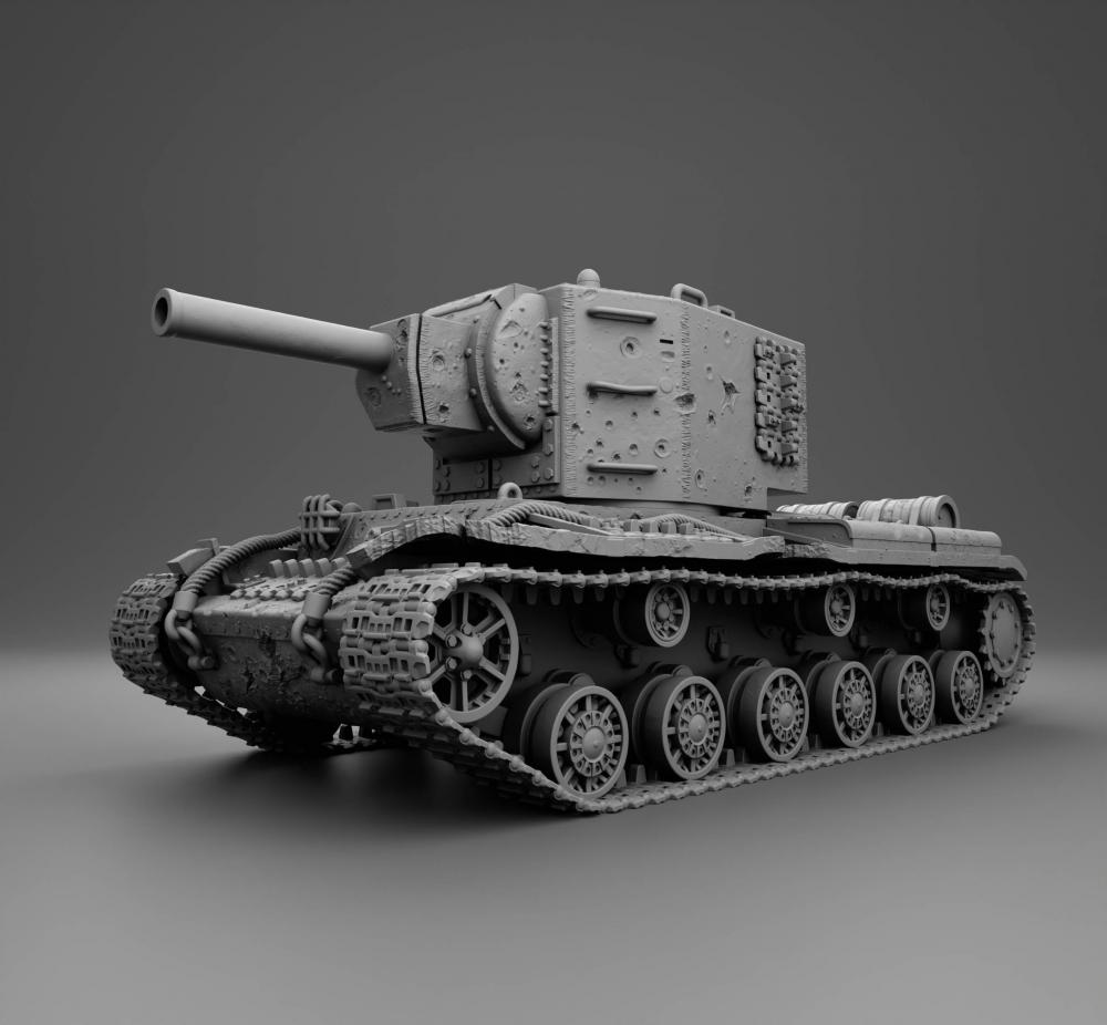 KV-2重型坦克3D打印模型