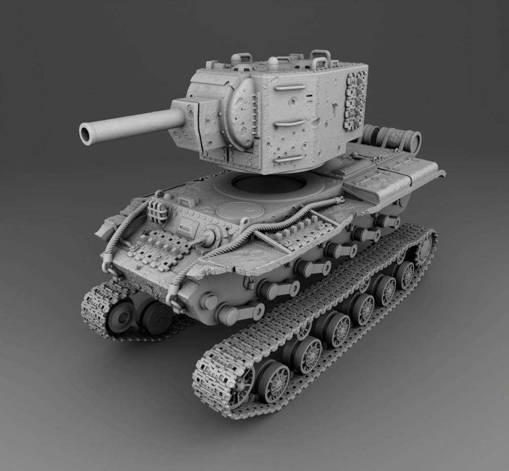 KV-2重型坦克3D打印模型