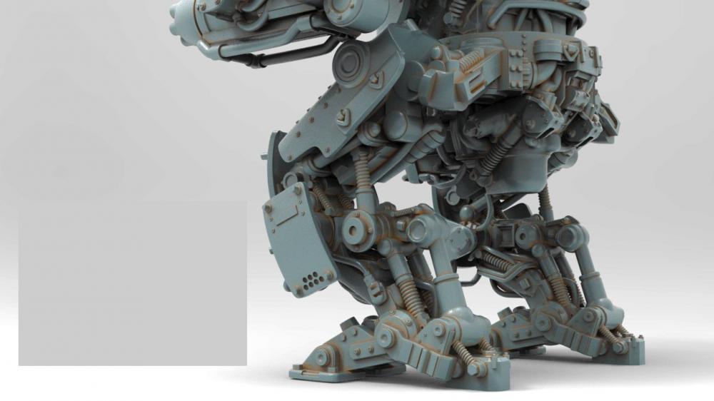 蒸气庞克-机器人3D打印模型