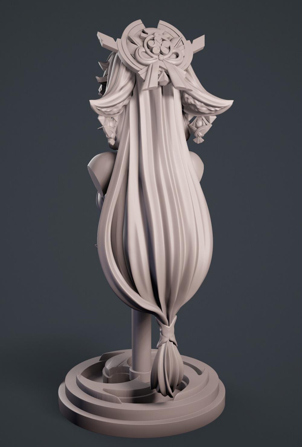 八重神子 胸雕 头像 头雕3D打印模型