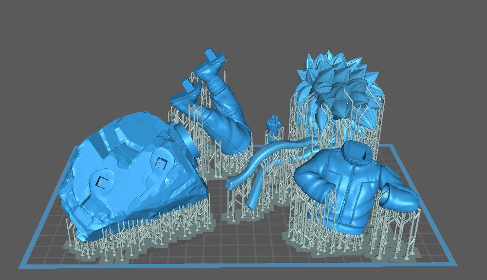 火影忍者 鸣人-有支撑3D打印模型