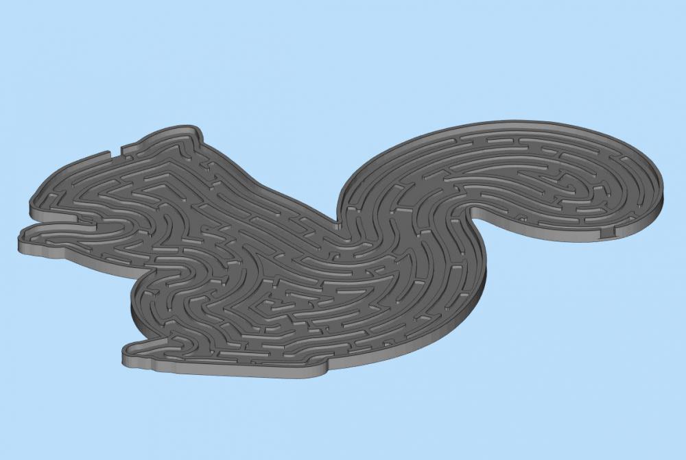 松鼠弹珠迷宫 （玩具002）3D打印模型