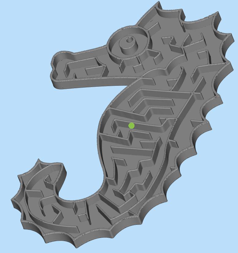 海马弹珠迷宫 （玩具003）3D打印模型