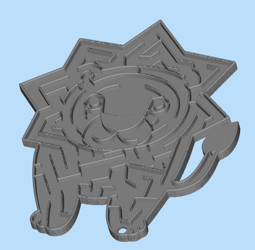 狮子弹珠迷宫（玩具010）3D打印模型