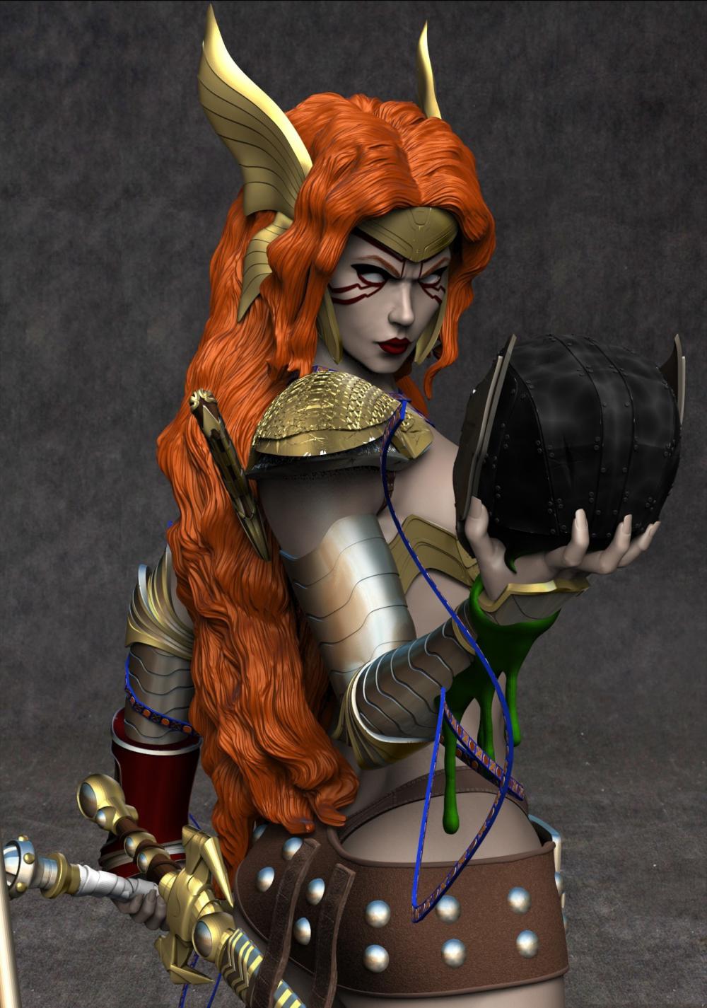安吉拉-精灵女战士3D打印模型