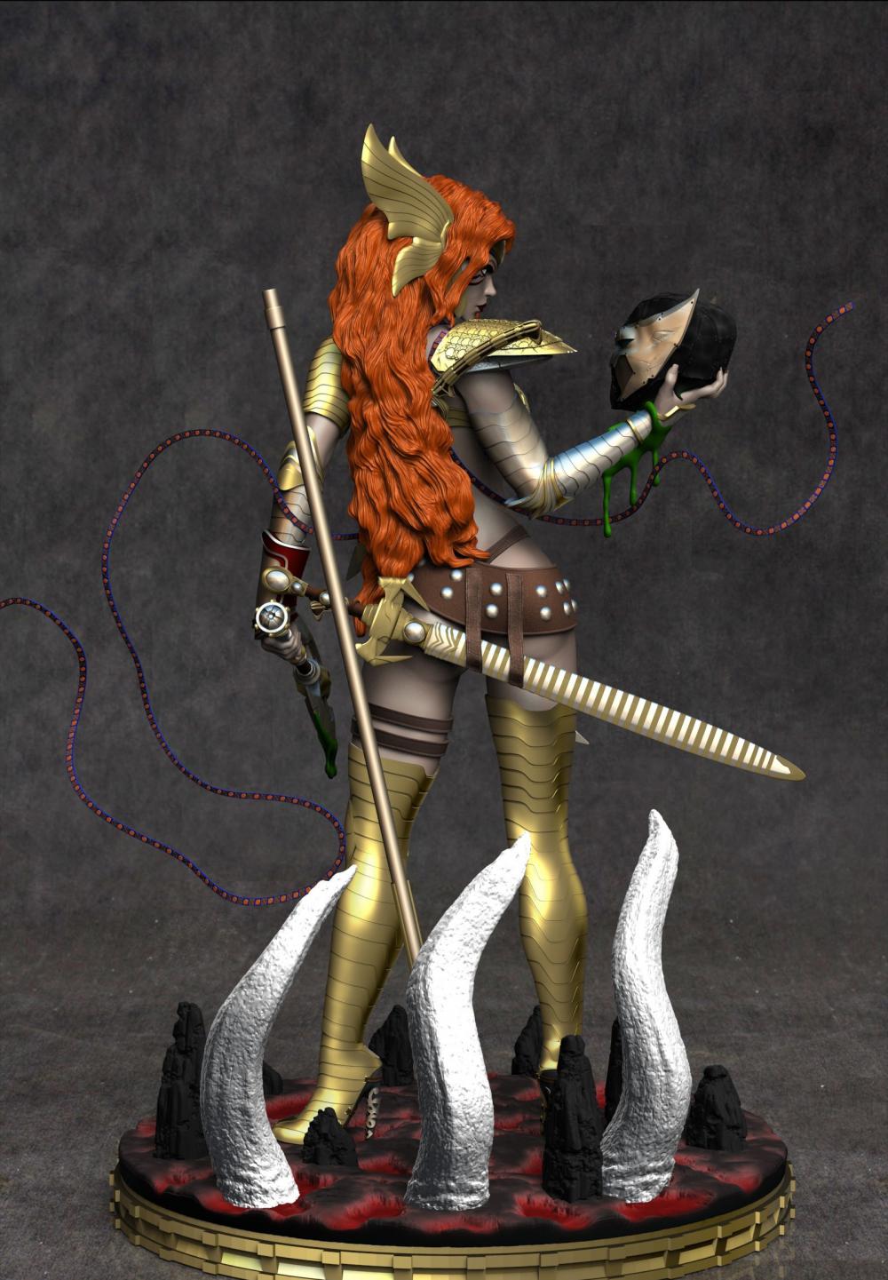 安吉拉-精灵女战士3D打印模型