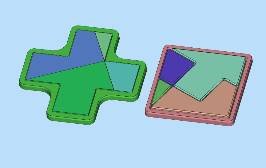 四巧板（玩具022）3D打印模型