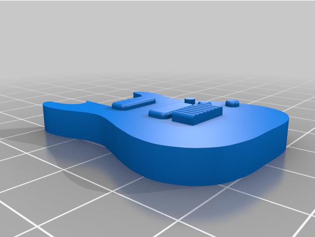 电吉他遥控钥匙3D打印模型