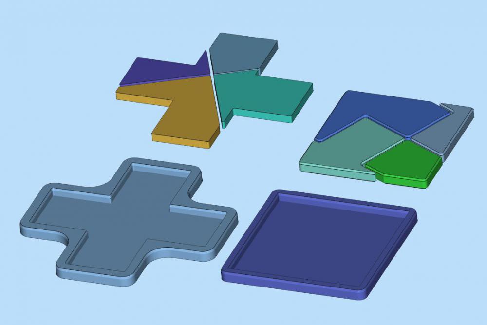 四巧板（玩具021）3D打印模型