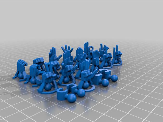 Lucky 13 人偶用替换手型3D打印模型