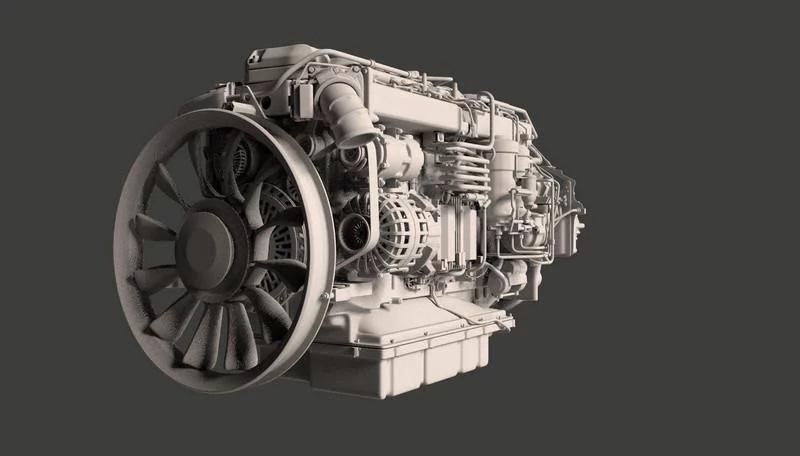 斯堪尼亚 Dc13 166 发动机3D打印模型