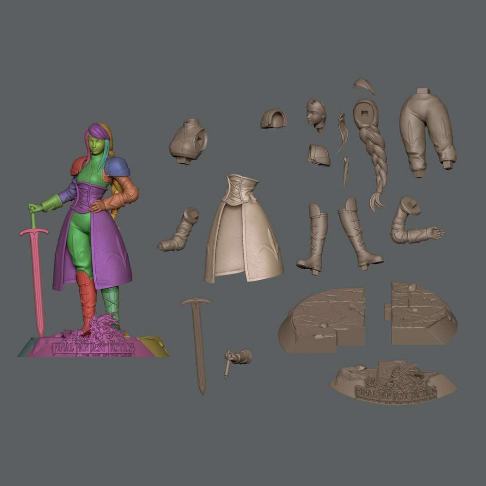 圣骑士阿格莉亚丝  最终幻想3D打印模型