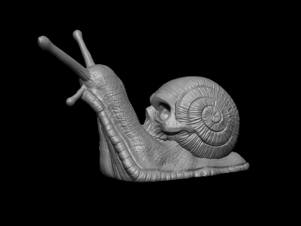 朋克蜗牛3D打印模型