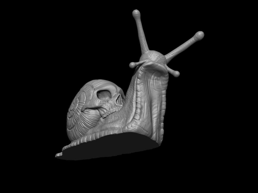 朋克蜗牛3D打印模型