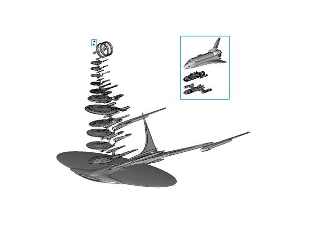 星际迷航企业号航空母舰终极收藏套装3D打印模型