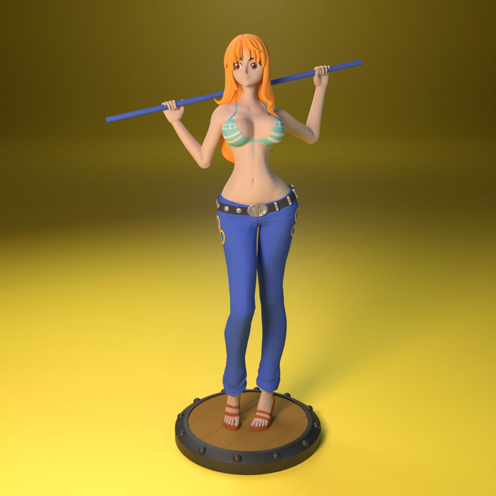海贼王 娜美3D打印模型