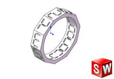 镂空数字环3D打印模型