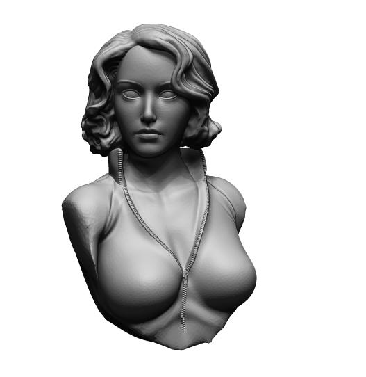 美女 胸像3D打印模型