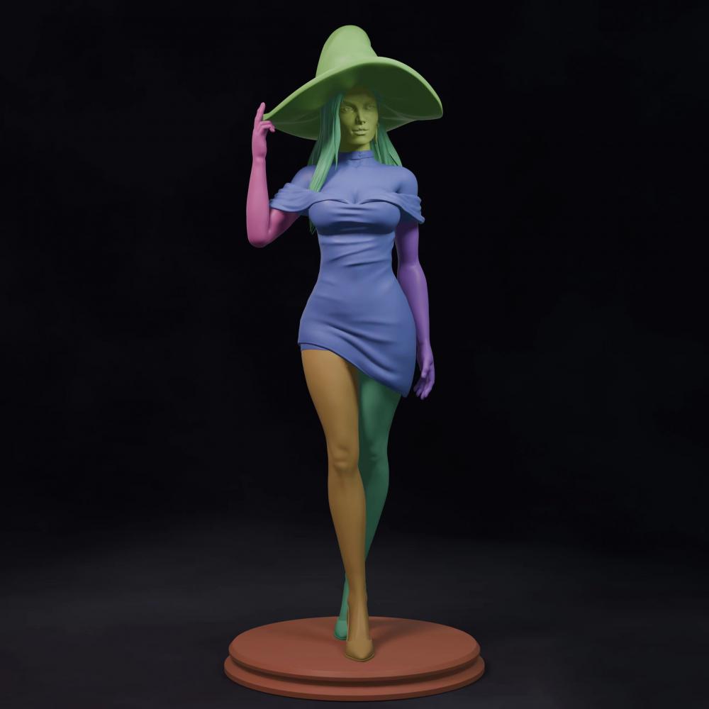 尼基弗洛雷斯 性感 女巫3D打印模型
