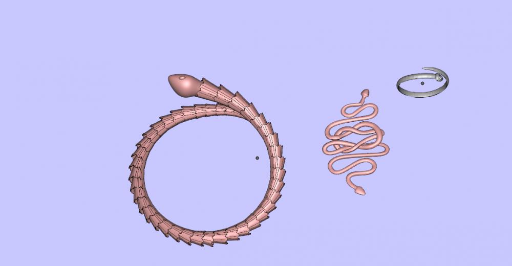 蛇型首饰3D打印模型
