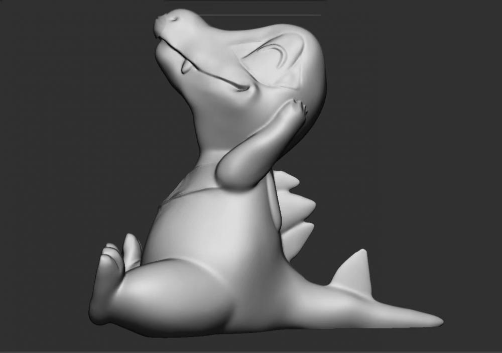 小鳄鱼3D打印模型