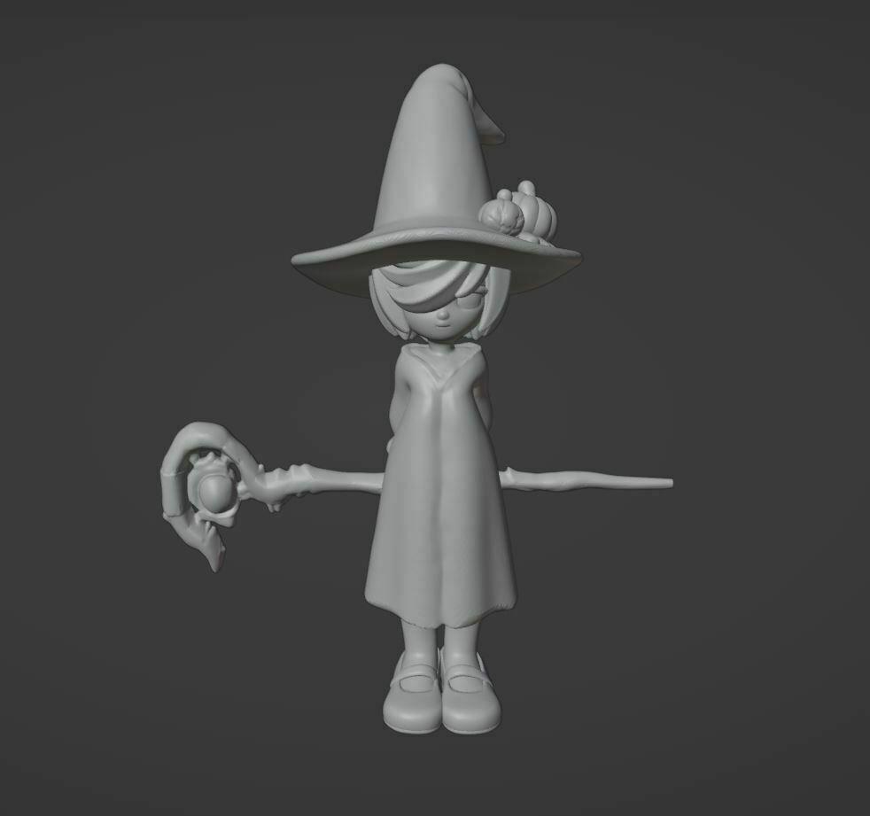 小女巫3D打印模型