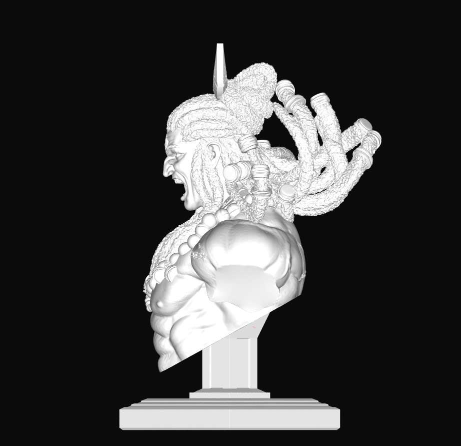 湿婆 胸像3D打印模型