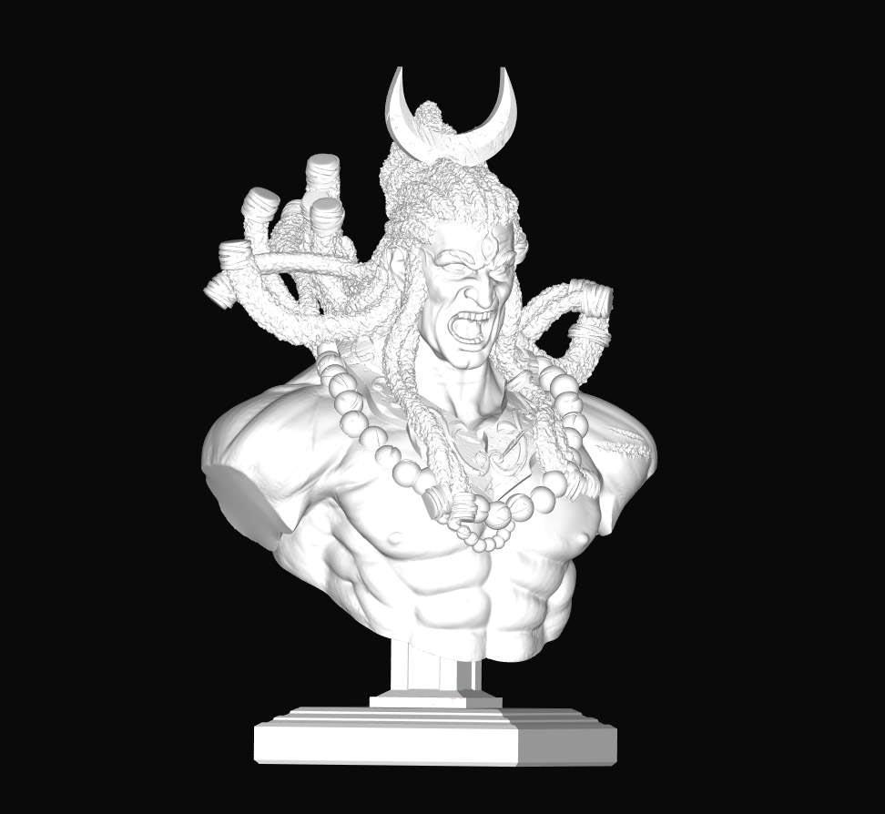 湿婆 胸像3D打印模型